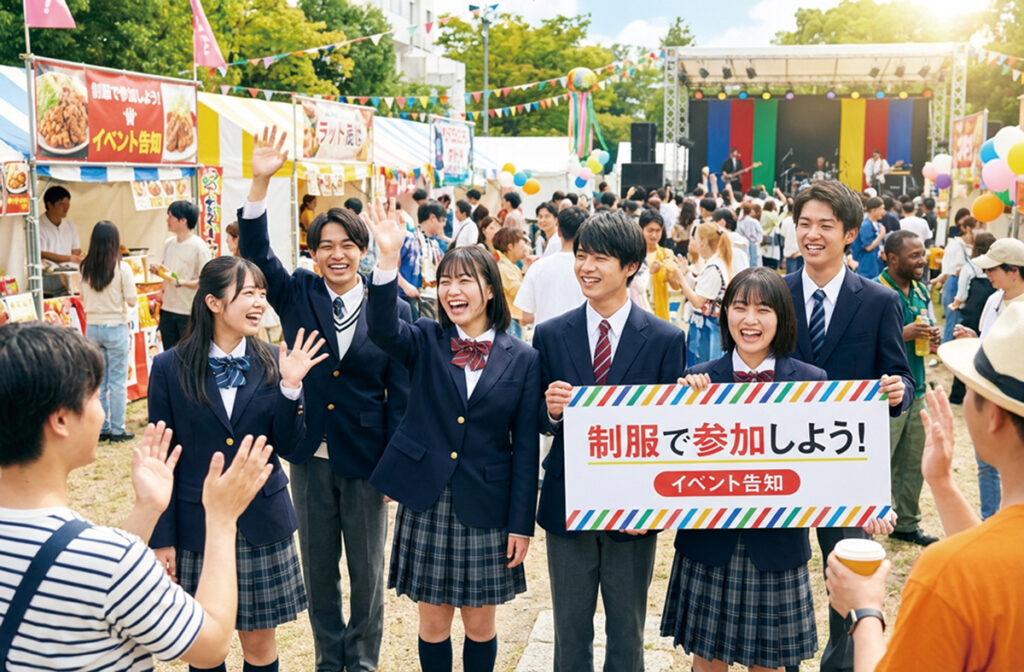 制服でイベント参加しよう